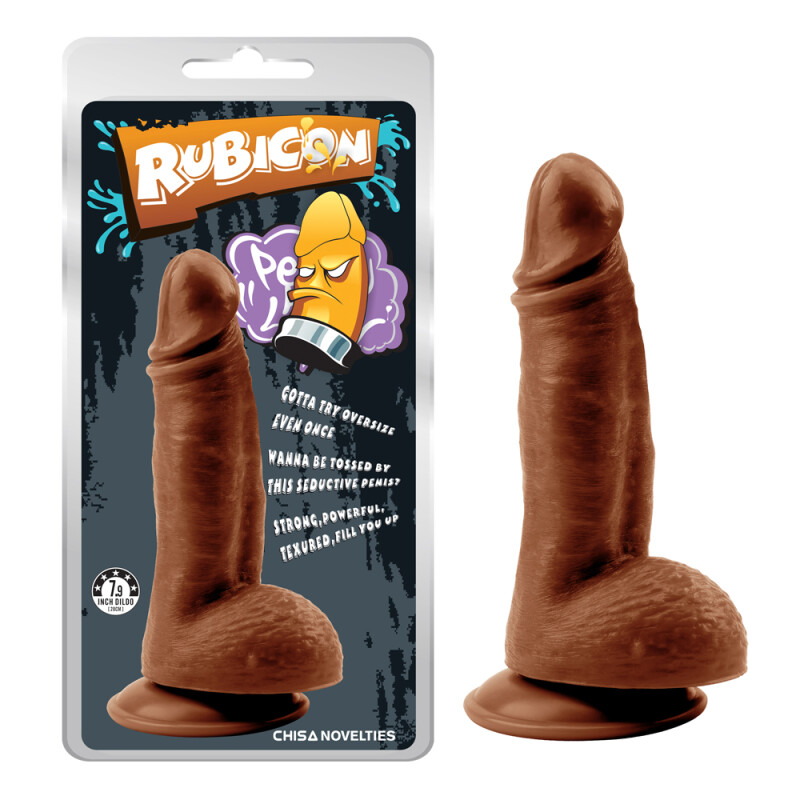 Фалоімітатор реалістичний Chisa Rubicon, з присоскою, коричневий, 20 х 4.3 см