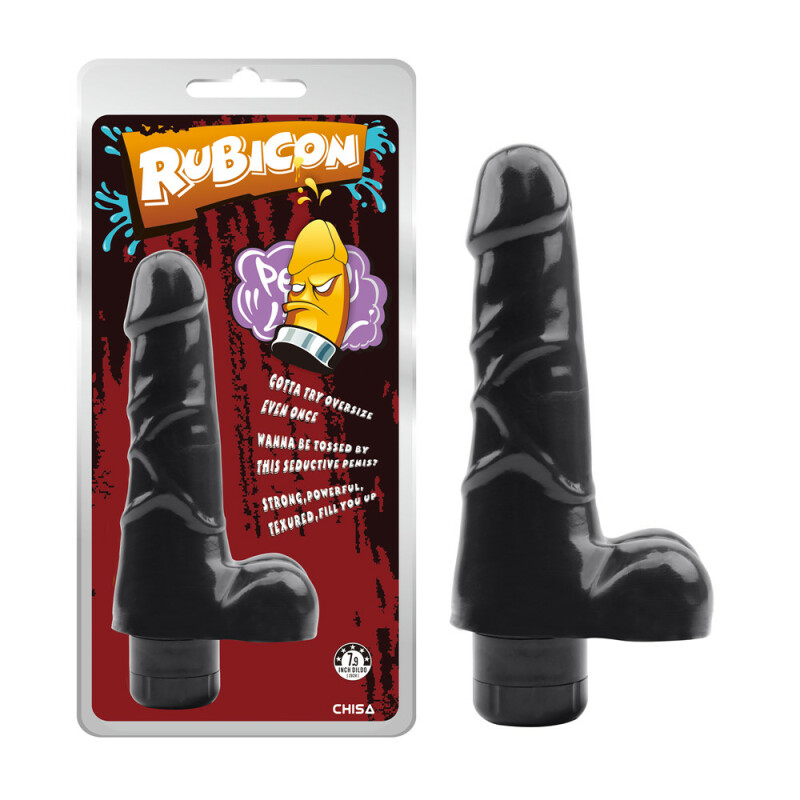 Вібратор реалістичний Chisa Rubicon, чорний, 19 х 4 см