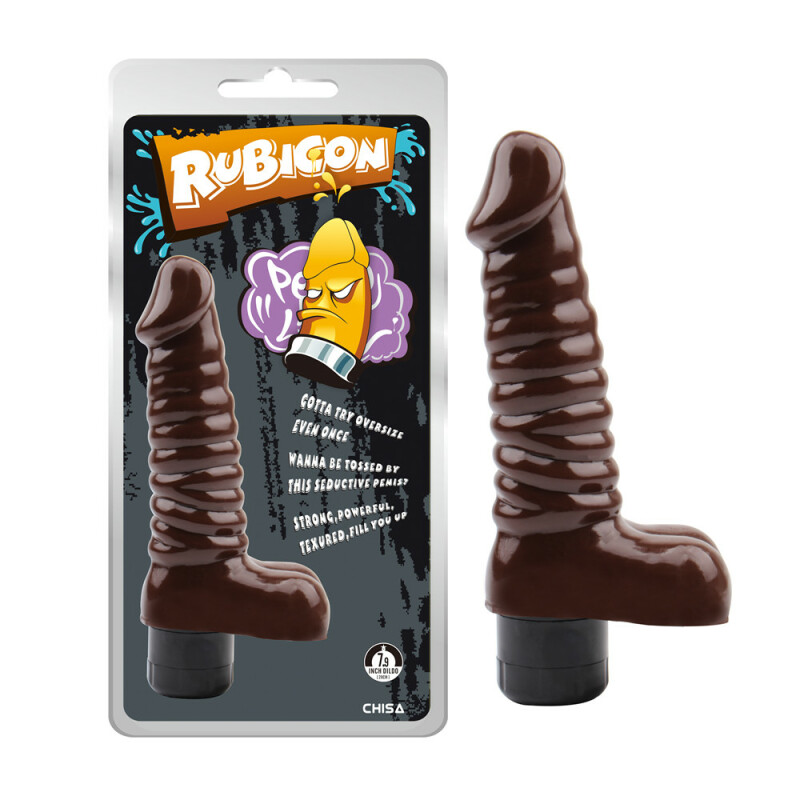 Вібратор реалістичний Chisa Rubicon, коричневий, 19 х 3.8 см