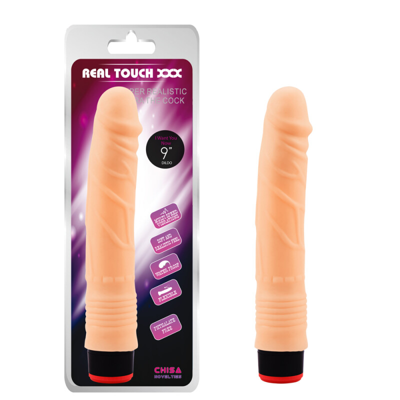 Вібратор реалістичний мультишвидкісний Chisa 9” Vibe Cock, 22.5 см х 3.5 см