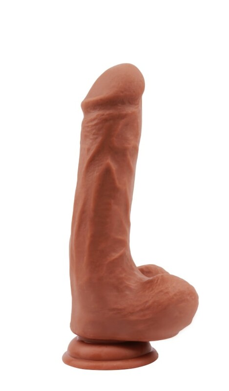 Фалоімітатор реалістичний Chisa Bottomless pleasure на присосці, коричневий, 20 х 4.5 см - Зображення 1