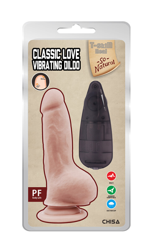 Вібратор реалістичний на присосці Сhisa Classic Love з дротом, бежевий, 20 х 4 см - Зображення 1