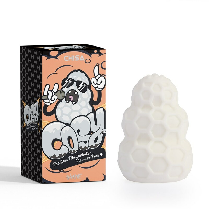 Мастурбатор нереалістичний Chisa COSY Phantom рельєфний, білий, 7.8 х 5.5 см