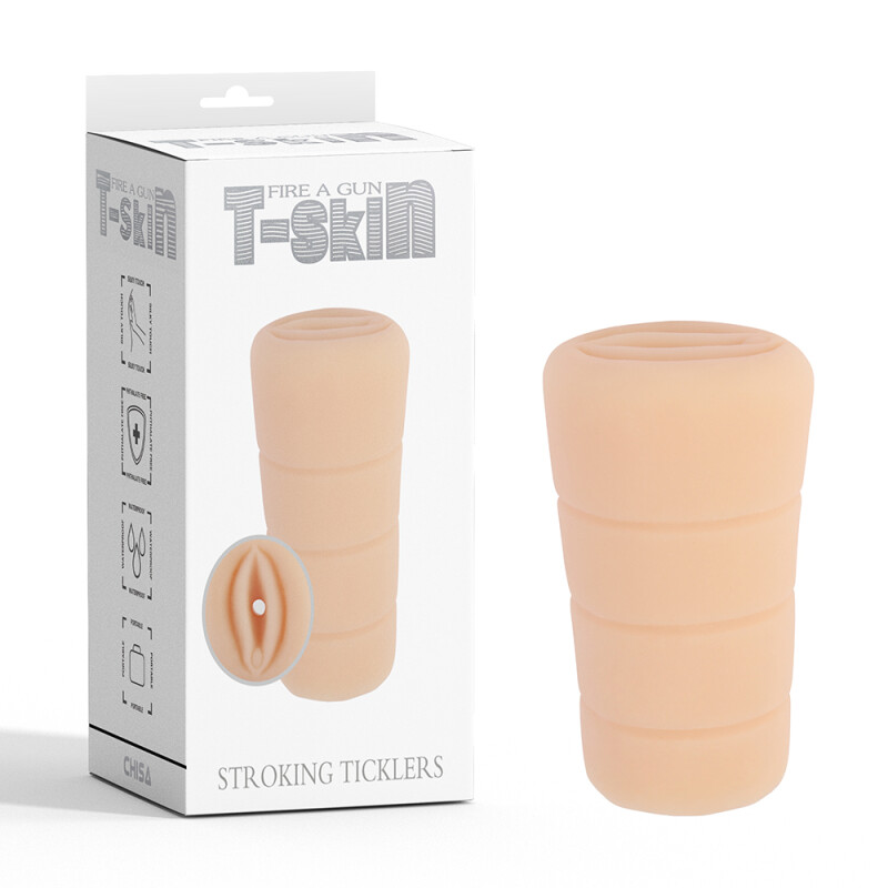 Мастурбатор вагіна реалістичний Chisa T-Skin Stroking Ticklers, бежевий