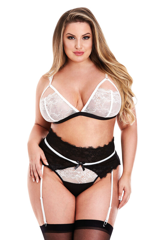 Костюм покоївки XL BACI, чорно-білий, 3 предмети
