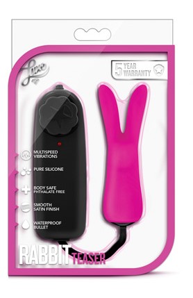 Вібратор для клітора у формі кролика з дротовим пультом Luxe Rabbit Blush, рожевий - Зображення 1