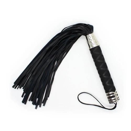 Флогер Fetish Big flogger M чорний, з петлею на рукояті
