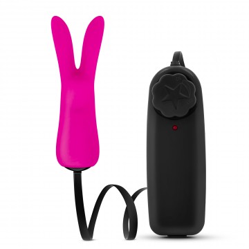 Вібратор для клітора у формі кролика з дротовим пультом Luxe Rabbit Blush, рожевий
