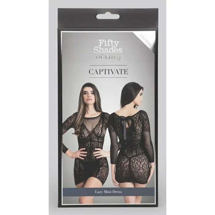 Сукня сексуальна мереживна One Size Fifty Shades of Grey, чорна - Зображення 4