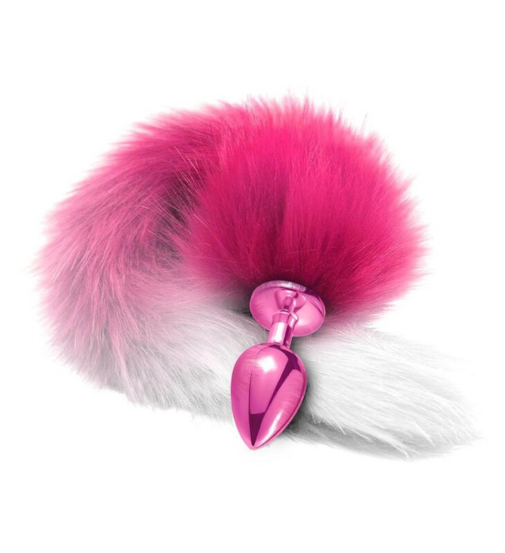 Анальна пробка з хвостиком Global Novelties Nixie, рожева, 8.1 х 3.2 см