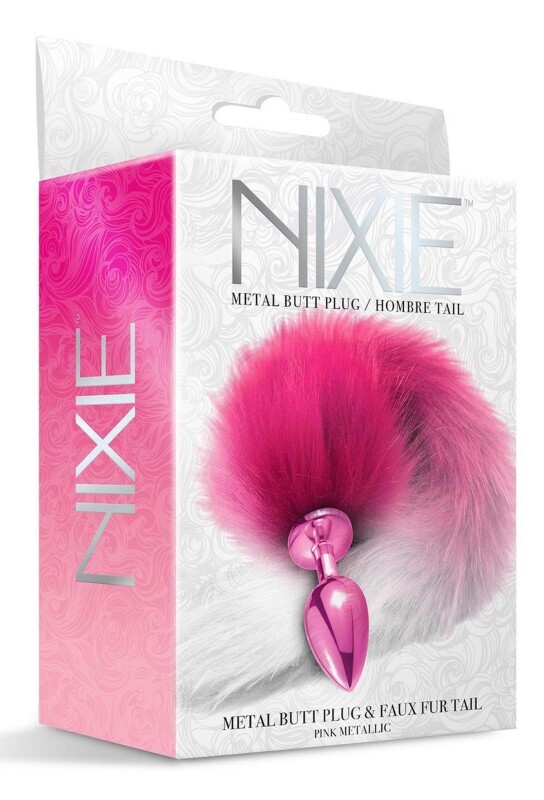 Анальна пробка з хвостиком Global Novelties Nixie, рожева, 8.1 х 3.2 см - Изображение 1