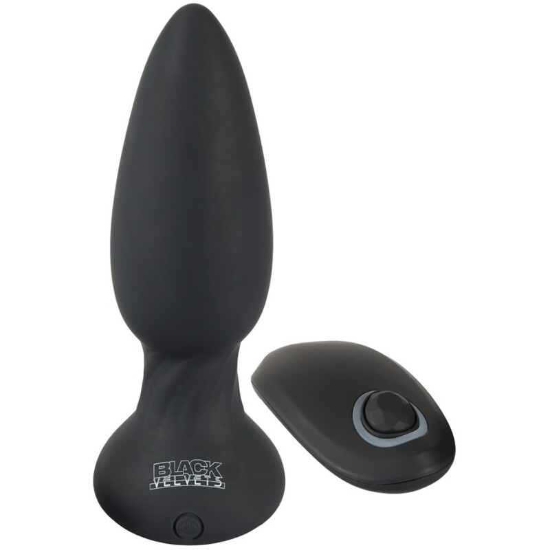 Анальна пробка з вібрацією Black Velvets RC Vibrating Plug з дистанційним пультом, чорна, 14.2 х 4.1 см - Изображение 5
