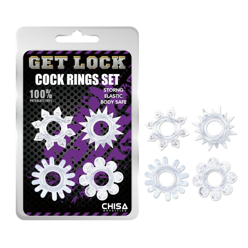 Набір ерекційних кілець Chisa Get Lock прозорий
