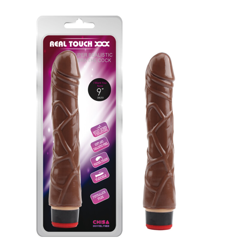 Вібратор реалістичний Chisa Real Touch XXX, коричневий, 22 х 3.7 см