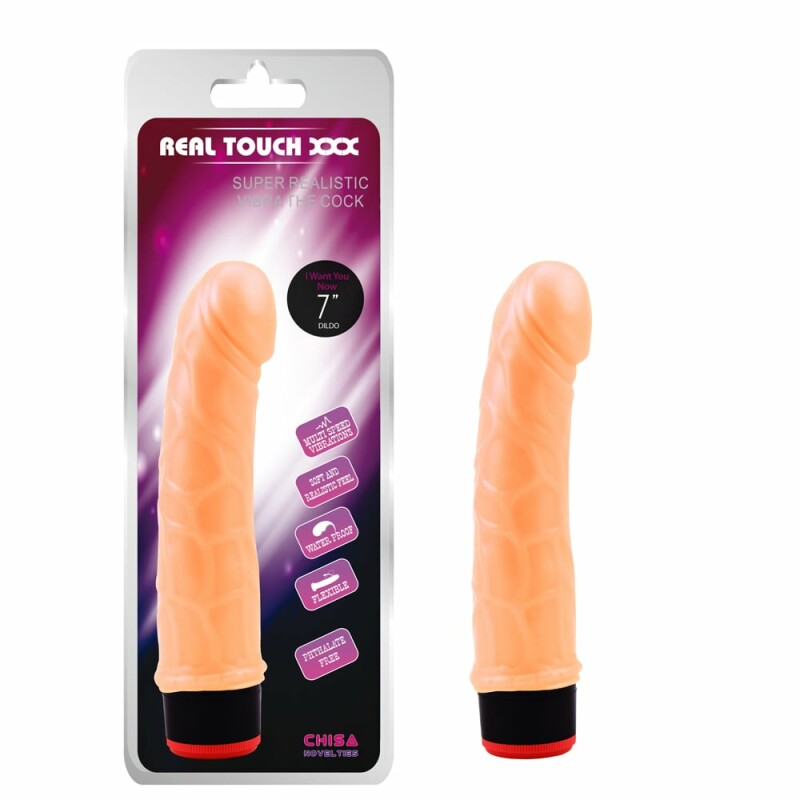 Вібратор реалістичний Chisa Real Touch бежевий, 18 х 3.6 см