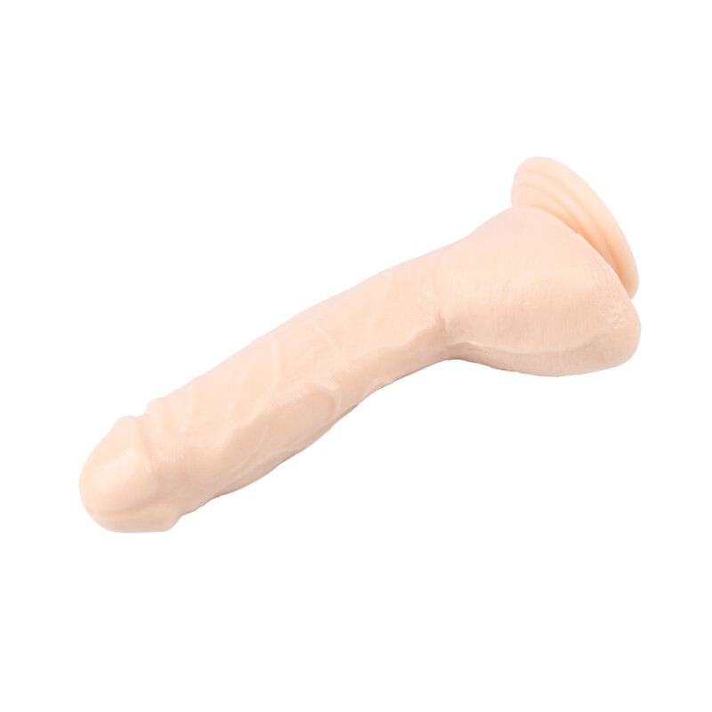 Вібратор реалістичний на присосці Chisa Ballsy Super Cock, з пультом, бежевий, 25 х 4.5 см - Изображение 3