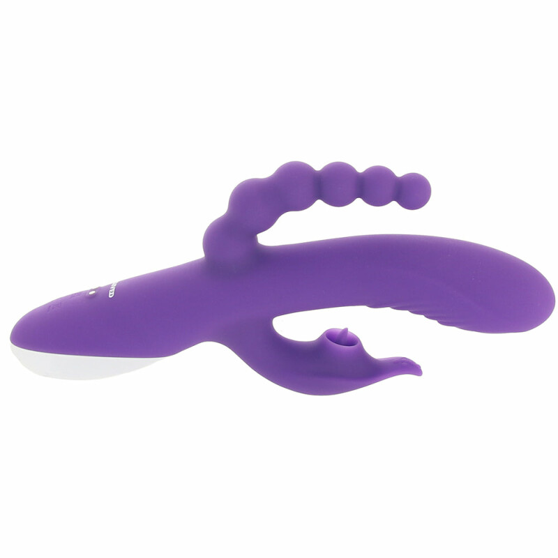 Вібратор для потрійної стимуляції Evolved Lick Me Triple Stim Vibe, фіолетовий - Зображення 4