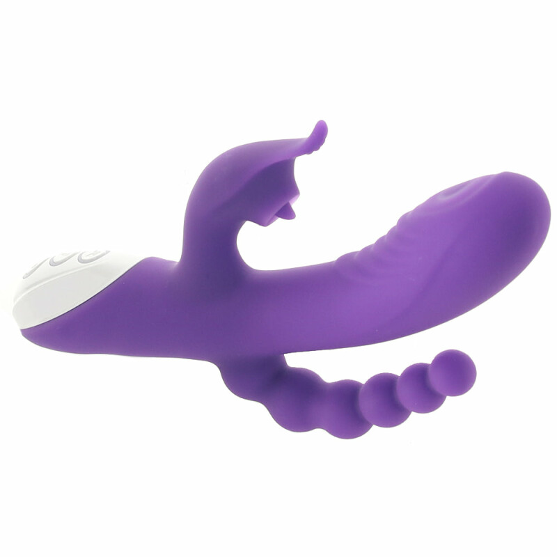 Вібратор для потрійної стимуляції Evolved Lick Me Triple Stim Vibe, фіолетовий - Зображення 3