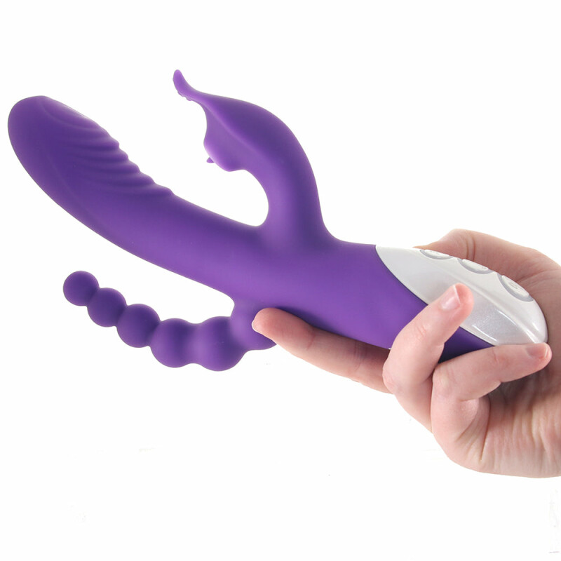 Вібратор для потрійної стимуляції Evolved Lick Me Triple Stim Vibe, фіолетовий - Зображення 2