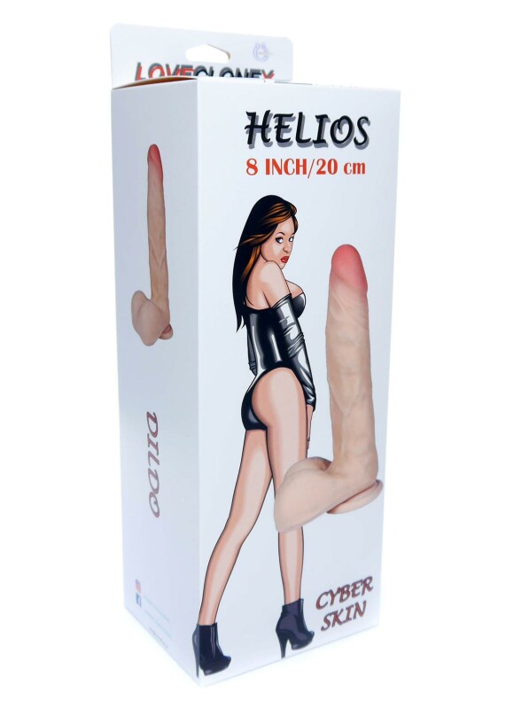 Фалоімітатор реалістичний Helios Loveclonex 8 з кібершкіри, бежевий, 23 х 4.8 см - Изображение 5