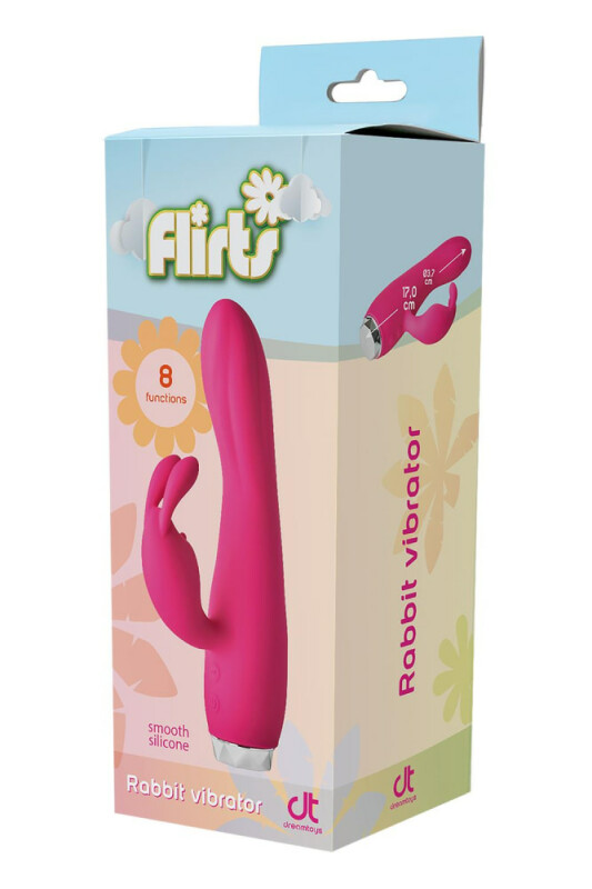 Вібратор-кролик Dream Toys Flirts, рожевий, 17 х 3 см - Зображення 1
