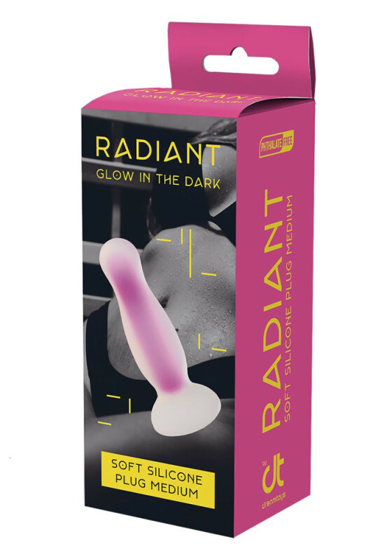 Анальна пробка, що світиться в темряві Dream Toys Radiant, M, синя - Зображення 1
