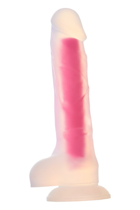 Фалоімітатор, що світиться в темряві Dream Toys Radiant, L, рожевий - Изображение 4