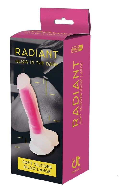 Фалоімітатор, що світиться в темряві Dream Toys Radiant, L, рожевий - Изображение 1