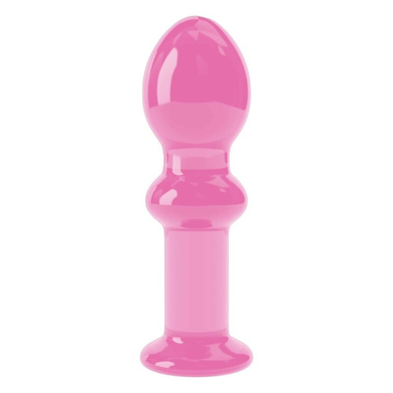 Анальна пробка 4.5" Glass Romance Lovetoy, рожева, 11.5 х 3.3 см