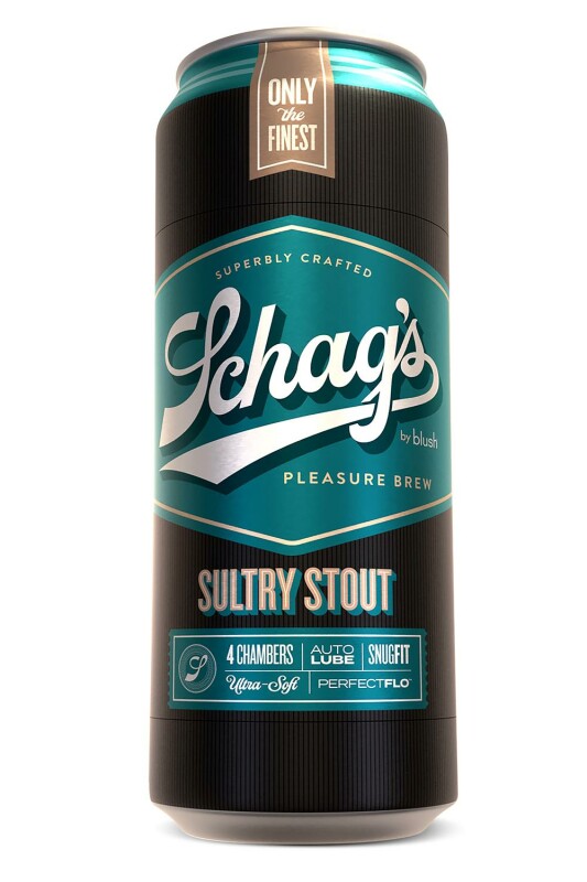 Мастурбатор Blush Schags у формі пивною банки, чорний, 19.6 х 7.6 см