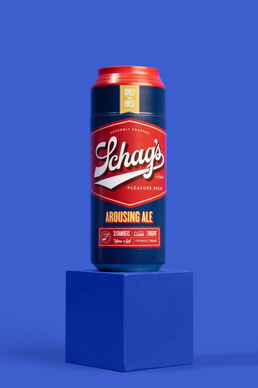 Мастурбатор нереалістичний Arousing Ale Blush, червоно-синій, 19.6 х 7.6 см - Изображение 2