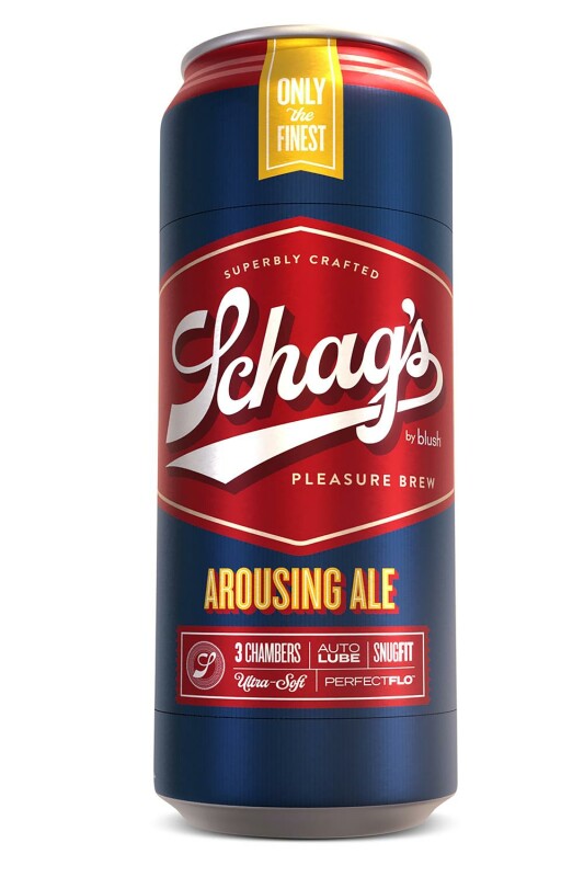 Мастурбатор нереалістичний Arousing Ale Blush, червоно-синій, 19.6 х 7.6 см