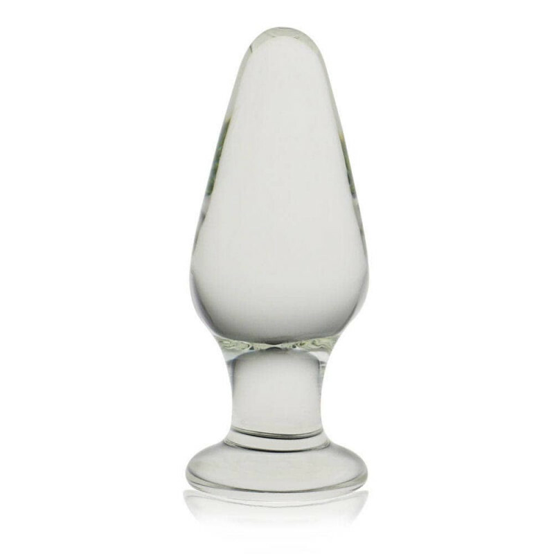 Анальна пробка LoveToy Glass Romance, прозора, 10.9 х 3.8 см