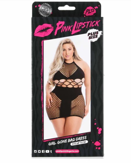 Сукня Pink Lipstick - Girl Gone Bad Dress, чорна, Plus Size - Зображення 2