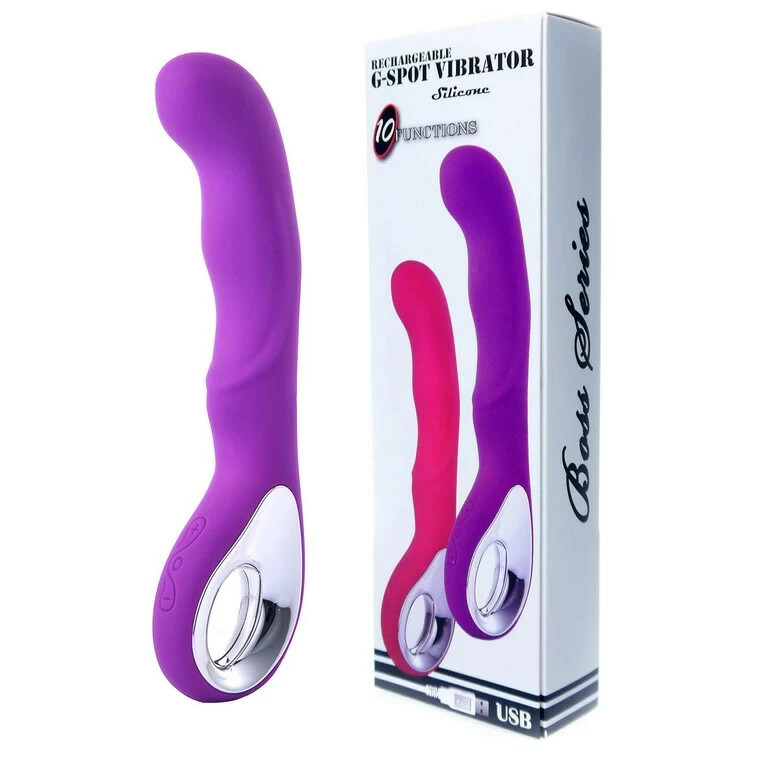 Вібратор для точки G Boss Series G-Spot фіолетовий, 20 х 3 см
