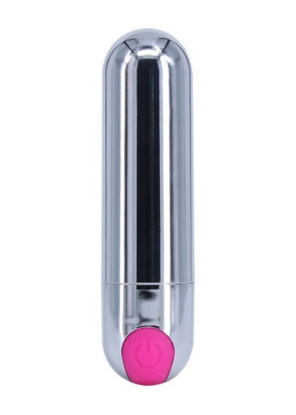 Вібропуля-Strong Bullet Vibrator, срібно-рожева - Зображення 1