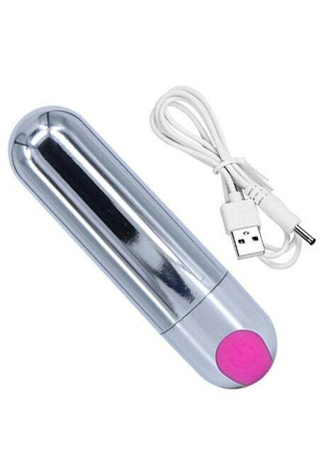 Вібропуля-Strong Bullet Vibrator, срібно-рожева