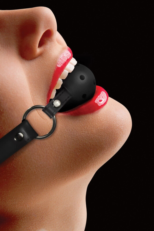 Кляп-кулька Ouch! Ball Gag, чорний - Изображение 2