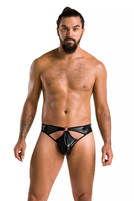 Чоловічі сексі стрінги Passion Men Paul , S/M, мокрий ефект, чорні