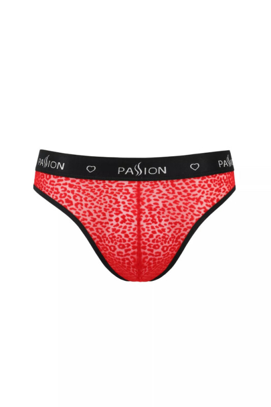 Сексуальні чоловічі труси Passion Men Mike, L/XL, леопардовий принт, червоні - Изображение 2