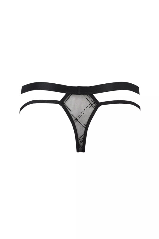 Чоловічі сексі стрінги Passion Men Collin, S/M, напівпрозорі, чорні - Изображение 3