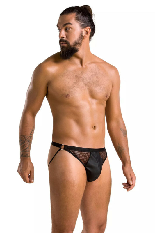 Чоловічі труси джоки Passion Men Luke, L/XL, з дрібною сіткою, чорні - Изображение 1