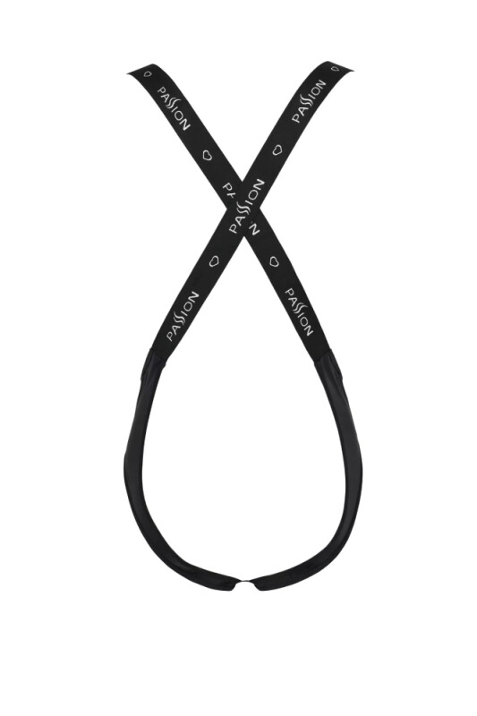Сексуальне чоловіче боді Passion Men Bruno, L/XL, з відкритими сідницями, мокрий ефект, чорні - Зображення 2