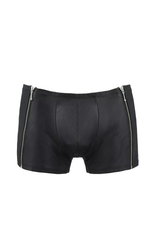 Чоловічі шорти S/M Passion Men Short Matt, з блискавками, чорні - Зображення 2