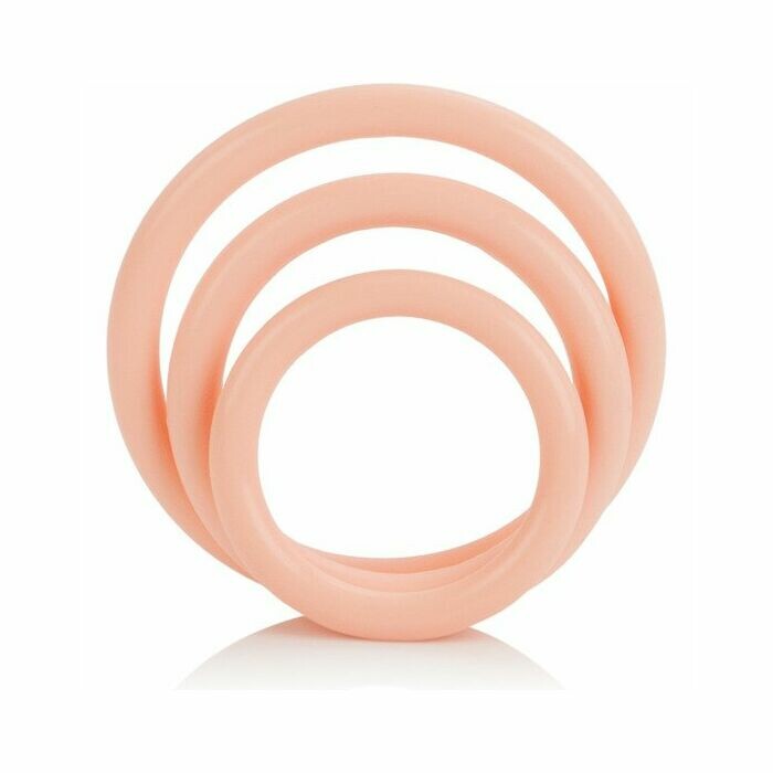 Набір ерекційних кілець Cal Exotics Tri-Rings Beige, бежевий - Зображення 1