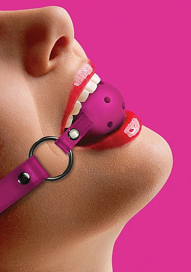 Кляп з отворами Ouch! Ball Gag, рожевий