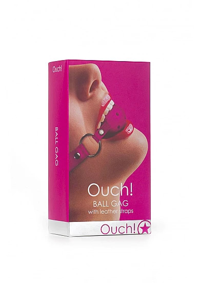 Кляп з отворами Ouch! Ball Gag, рожевий - Изображение 1