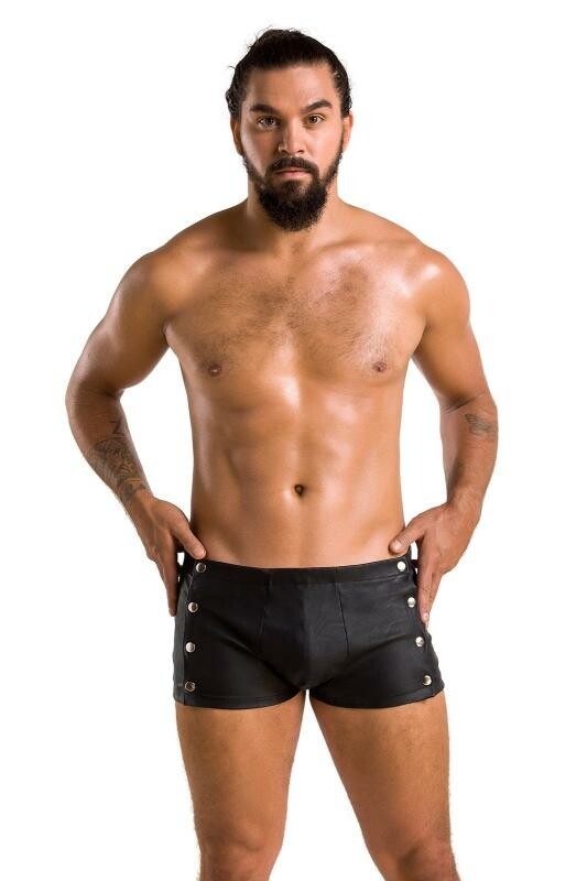 Шорти на кнопках Passion Men Short David, імітація шкіри, L/XL