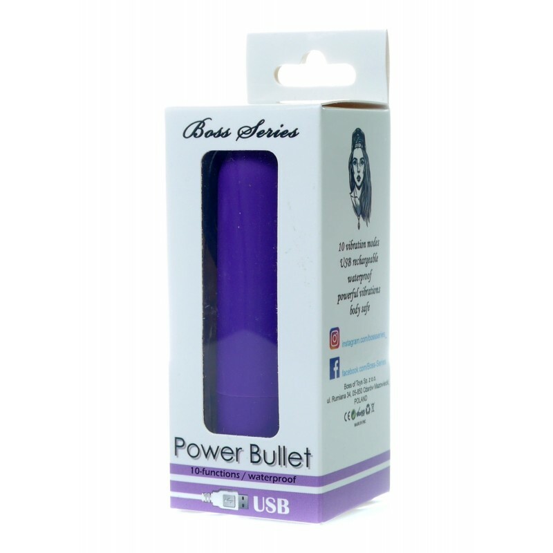 Віброкуля Power Bullet, фіолетова, 9 х 1.8 см - Зображення 1