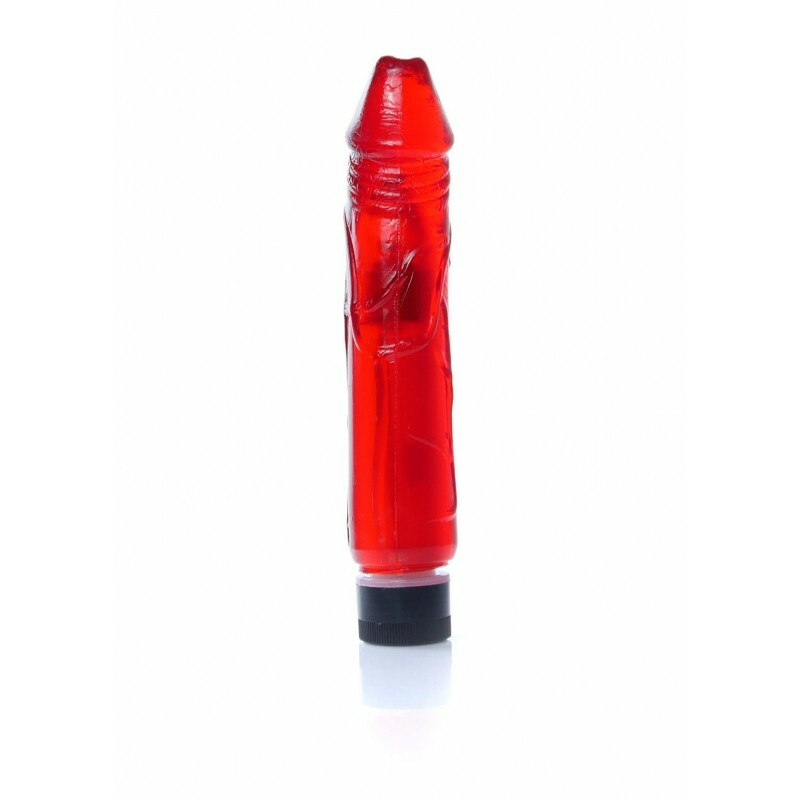 Вібратор реалістичний Juicy Jelly, червоний, 22 х 4 см - Зображення 3